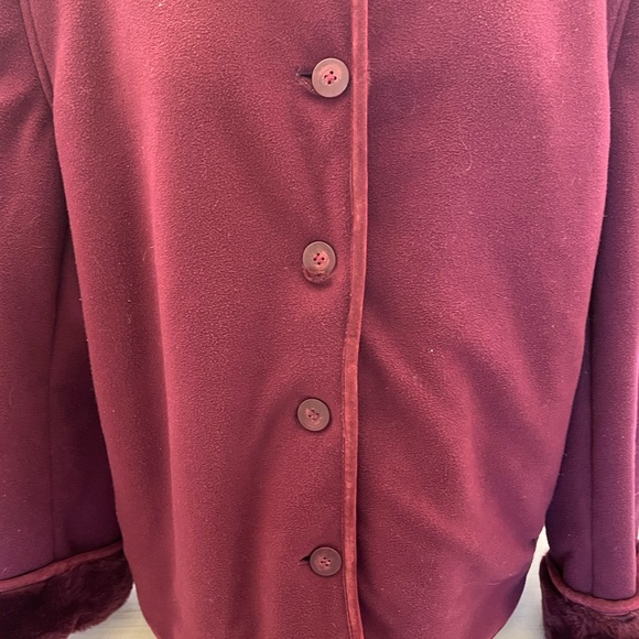 Coaco New York car coat jacket wine womens size M - Picture 7 of 7